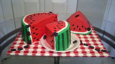 Buttercream Watermelon Cake - Cake by Kimberly Cerimele