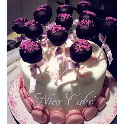 Cake pops birthday cake - Cake by Nicoletta Martina
