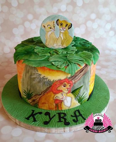 Handpainted Lion King  - Cake by Cakes ROCK!!!  