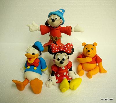 Mickey and friends caketoppers - Cake by marja
