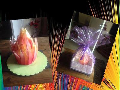 bonfire angle feather cake - Cake by Witty Cakes