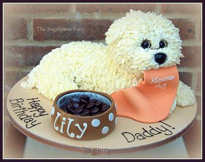 Maltese puppy cake - Cake by The Sugarpaste Fairy