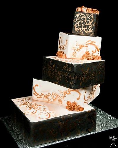 copper dreams wedding cake - Cake by Caking Around Bake Shop