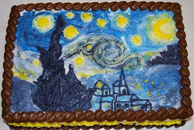 Starry Night - Cake by CakesbyMayra