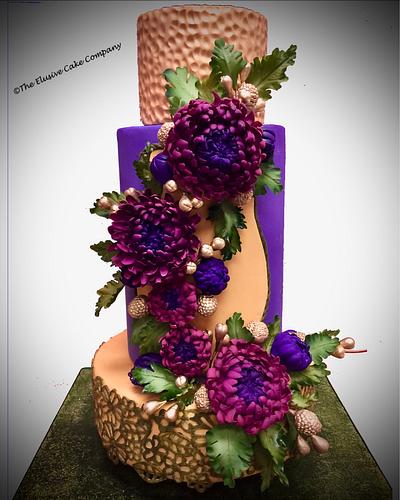 Autum Mums Fantasy wedding  - Cake by The Elusive Cake Company