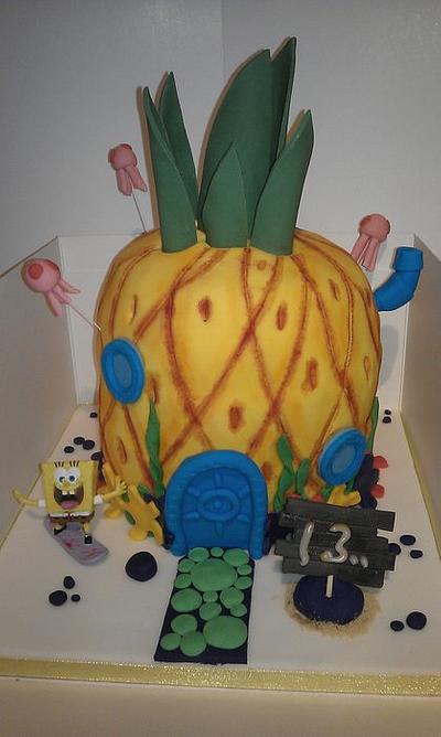 Sponge bob pineapple house - Cake by Kerry