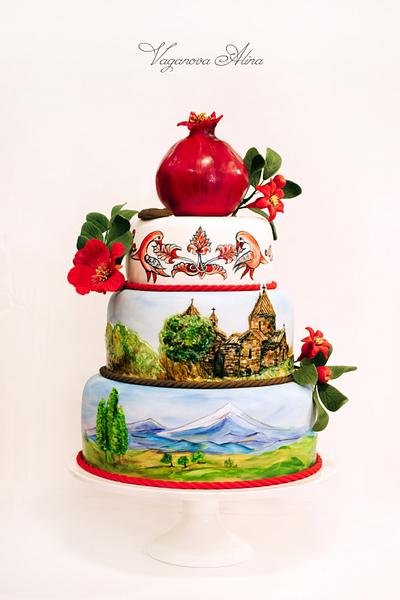 Аnniversary cake with Armenian landscape - Cake by Alina Vaganova