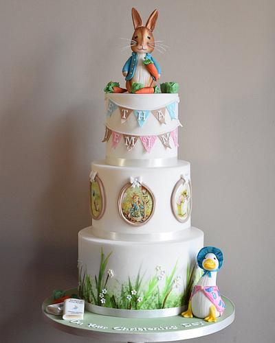 Peter rabbit christening cake  - Cake by Cupcakes by k