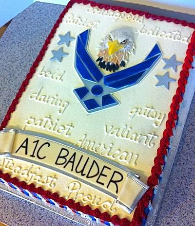 Homecoming from Airforce - Cake by GrandmaTilliesBakery