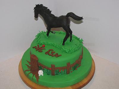 Handsculpted Fondant Horse Cake - Cake by yael