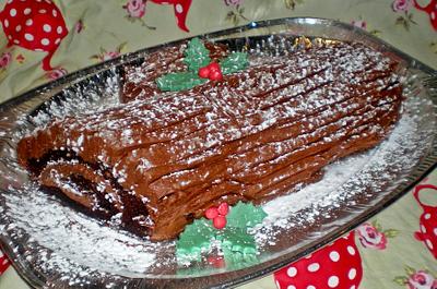 first christmas yule log  - Cake by Time for Tiffin 