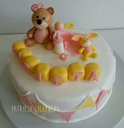teddy bear cake - Cake by Hokus Pokus Cakes- Patrycja Cichowlas