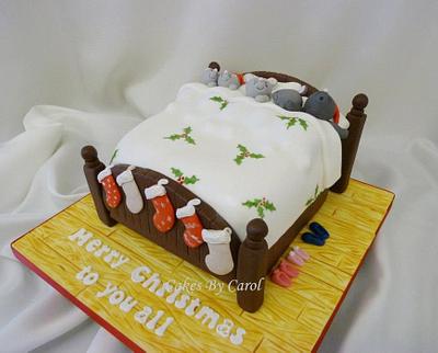 Christmas Night - Mice family - Cake by Carol