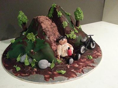 Mountain Biking - Cake by Lisa