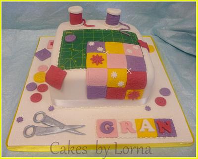 Patchwork Quilting Cake - Cake by Cakes by Lorna