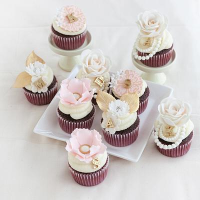 Lovely Bridal Shower Cupcakes for Sarah - Cake by La Cupella Cake Boutique - Ella Yovero