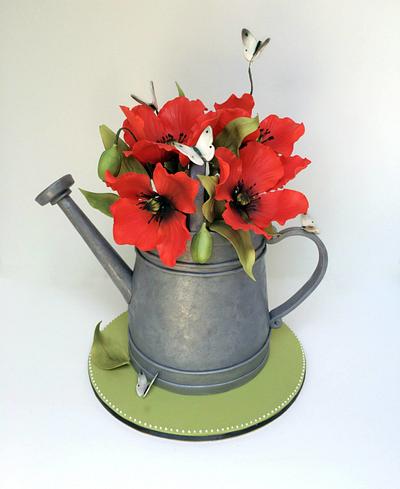 Rustic Watering Can Cake - Cake by Very Unique Cakes by Veronique 