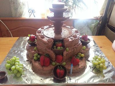 Chocolate Fountain cake - Cake by CakePalais