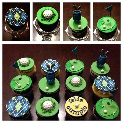 Golf Cupcakes! - Cake by Monika Moreno