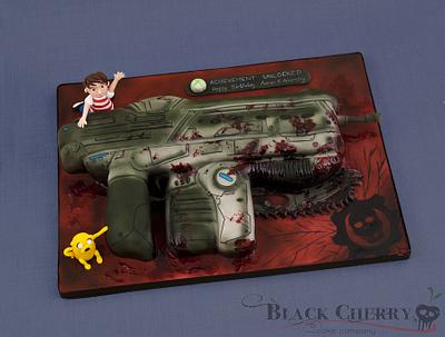 Gears of War Lancer Cake - Cake by Little Cherry