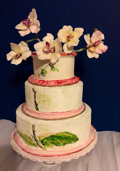 Cake  with orchids. - Cake by DinaDiana