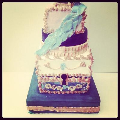 peacock wedding cake. - Cake by Swt Creation