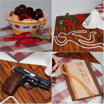 Pasta, Pistols and Passion - Cake by Mrs Millie's