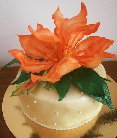 Butterfly Flower cake - Cake by Childhoodoven