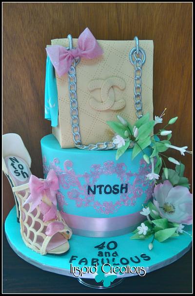 Chanel and flowers - Cake by Willene Clair Venter