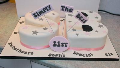 21st Birthday Initial Cake - Cake by Sweet_Tooth