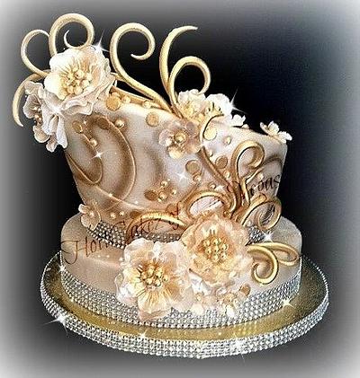 Elegant bling - Cake by HottCakez of Las Vegas