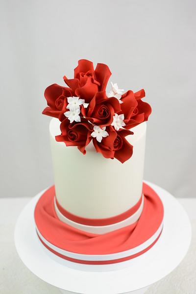 Roses , Valentine Cakes - Cake by Sugarpixy