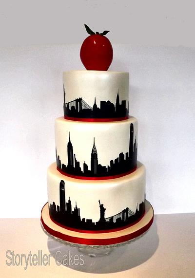New York Theme Wedding Cake - Cake by Storyteller Cakes