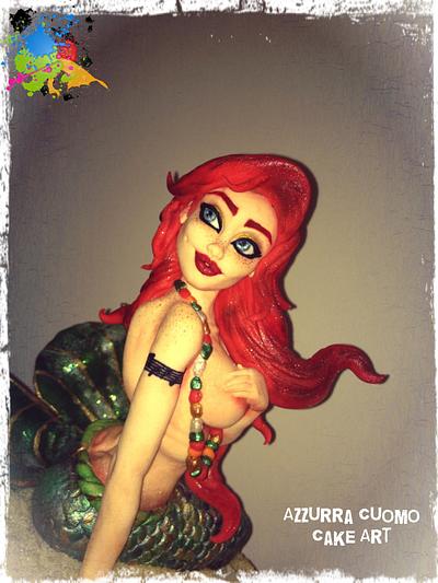  "Ariel not-so-little mermaid" (inspired to Elias Chatzoudis' illustration) - Cake by Azzurra Cuomo Cake Art