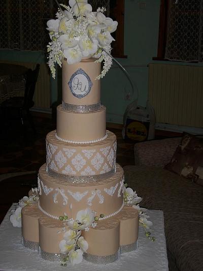 Wedding Cake with sugar flowers - Cake by Galito