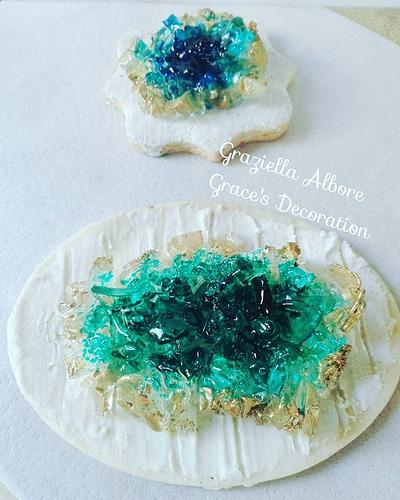 Geode Cookies - Cake by gracedecoration