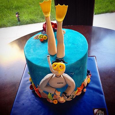 Diving into a cake - Cake by Cake Lounge 