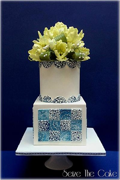 Delft Blue Cake - Cake by Seize The Cake