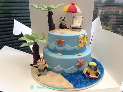 Minions Hawaiian Holiday - Cake by Sweet Lakes Cakes