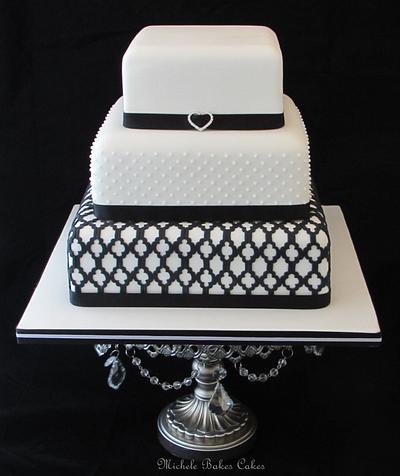 Black and white wedding cake - Cake by MicheleBakesCakes