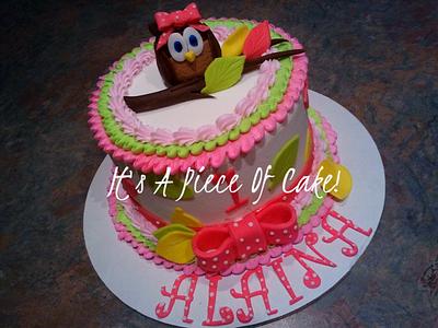 Owl 1st Bday Smash Cake - Cake by Rebecca