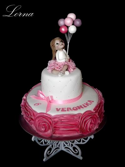  Little girl and balloons.. - Cake by Lorna