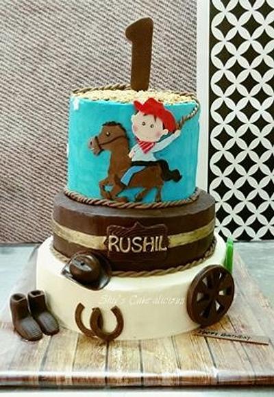 CowBoy Theme Birthday Cake - Cake by Shivs Cake-alicious