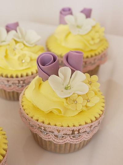 Lilac and lemon cupcakes - Cake by Scrummy Mummy's Cakes