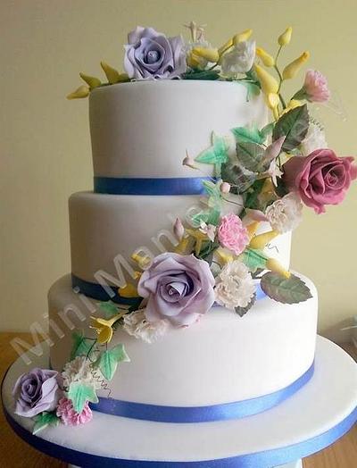 Cascade of Flowers - Cake by Katie