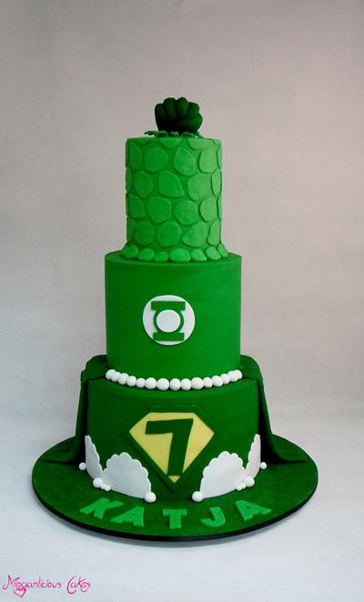 Green Superhero - Cake by Meganlicious Cakes