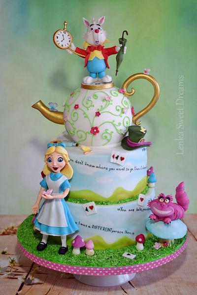 Alice in Wonderland cake . - Cake by LenkaSweetDreams