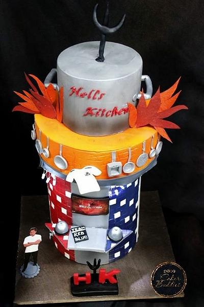 Caker buddies collaboration: Sitcom theme: Hell's Kitchen - Cake by anushree