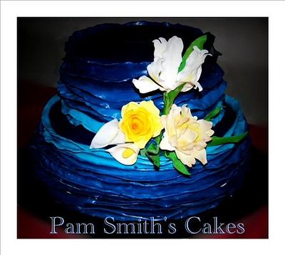 Blue cake❤ - Cake by Pam Smith's Cakes