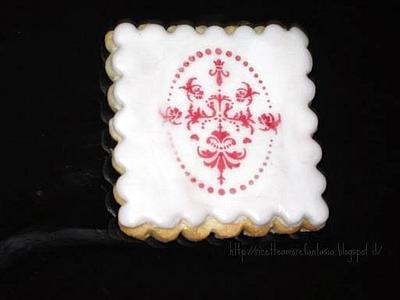 Cookies painted with stencil technique - Cake by Gabriella Luongo